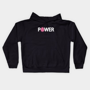 Power typography design Kids Hoodie